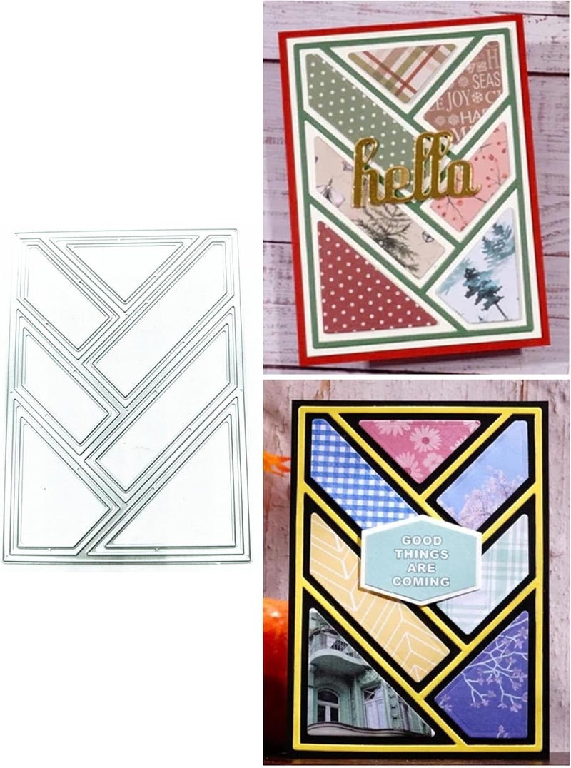 Mvchifay Cutting Dies for Card Making Metal Die-Cuts Scrapbooking Tool Hollow Frame DIY Craft Punch Template Embossing for Paper Album Decor (Rectangle Grid-14x10cm) - Image 1